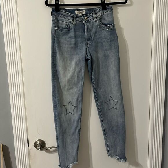 H&M Coachella Festival Cropped Jeans 6 - Picture 1 of 5